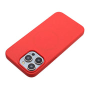 For iPhone 14 Pro Max Wheat MagSafe Magnetic Straw Material + TPU Phone Case(Red)