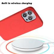 For iPhone 14 Pro Max Wheat MagSafe Magnetic Straw Material + TPU Phone Case(Red)