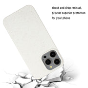 For iPhone 13 Pro Wheat MagSafe Magnetic Straw Material + TPU Phone Case(White)