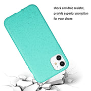 For iPhone 12 Wheat MagSafe Magnetic Straw Material + TPU Phone Case(Green)
