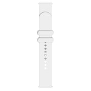 18mm Universal Solid Color Reverse Buckle Silicone Watch Band(White)