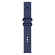 18mm Universal Solid Color Reverse Buckle Silicone Watch Band(Dark Blue)