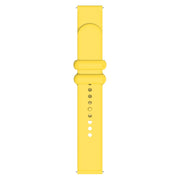 18mm Universal Solid Color Reverse Buckle Silicone Watch Band(Yellow)