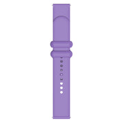 18mm Universal Solid Color Reverse Buckle Silicone Watch Band(Purple)