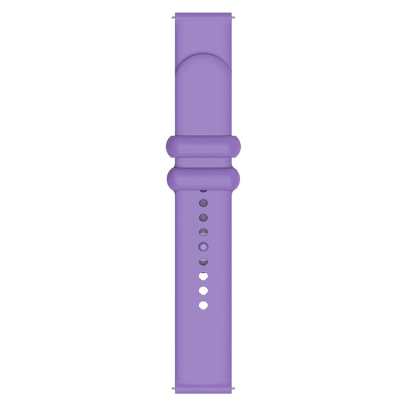 18mm Universal Solid Color Reverse Buckle Silicone Watch Band(Purple)