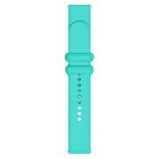 18mm Universal Solid Color Reverse Buckle Silicone Watch Band(Teal)