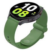 18mm Universal Solid Color Reverse Buckle Silicone Watch Band(Green)