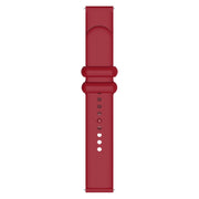 18mm Universal Solid Color Reverse Buckle Silicone Watch Band(Wine Red)