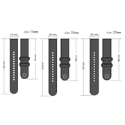 18mm Universal Solid Color Reverse Buckle Silicone Watch Band(White)