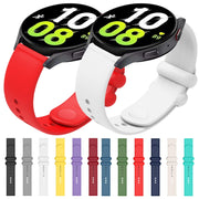 18mm Universal Solid Color Reverse Buckle Silicone Watch Band(Starlight Color)