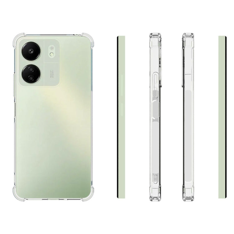 For Xiaomi Redmi 13C Shockproof Non-slip Thickening TPU Phone Case(Transparent)