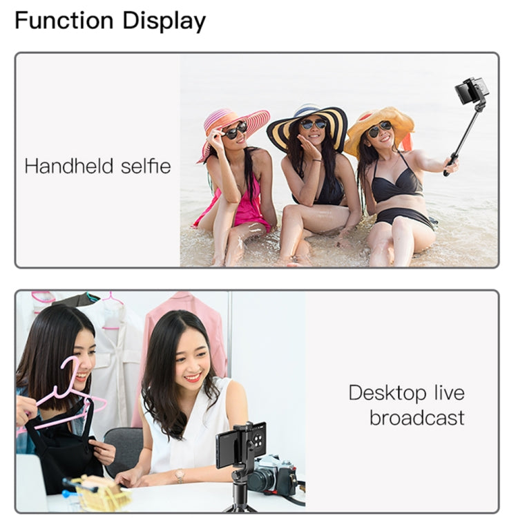 Yesido SF11 Retractable Bluetooth Tripod Phone Live Broadcast Selfie Stand(Black)