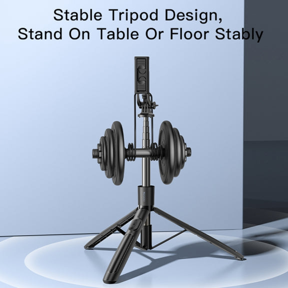 Yesido SF13 Retractable Extended Bluetooth Tripod Phone Live Streaming Selfie Stand(Black)