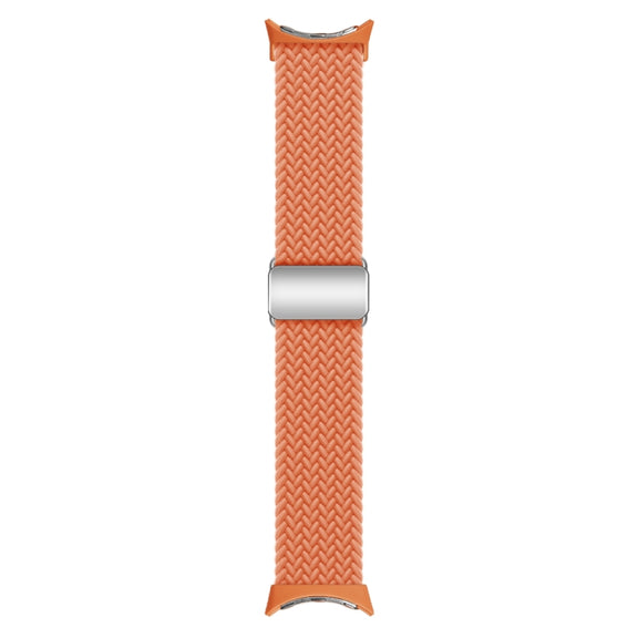 For Google Pixel Watch / Watch 2 Nylon Loop Magnetic Buckle Watch Band(Orange)