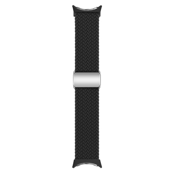 For Google Pixel Watch / Watch 2 Nylon Loop Magnetic Buckle Watch Band(Black)