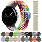 For Google Pixel Watch / Watch 2 Nylon Loop Magnetic Buckle Watch Band(Black)