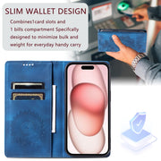 For iPhone 16 Pro Max Totem Embossed Magnetic Leather Phone Case(Blue)