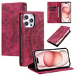 For iPhone 16 Pro Totem Embossed Magnetic Leather Phone Case(Red) - iPhone 16 Pro Cases by PMC TechLife | Online Shopping South Africa | PMC TechLife | Buy Now Pay Later Mobicred