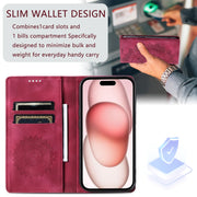 For iPhone 16 Pro Totem Embossed Magnetic Leather Phone Case(Red)