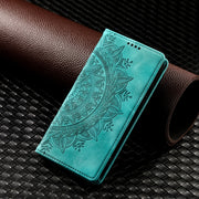 For iPhone 16 Plus Totem Embossed Magnetic Leather Phone Case(Green)