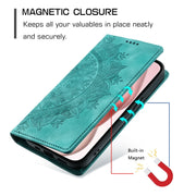 For iPhone 16 Plus Totem Embossed Magnetic Leather Phone Case(Green)
