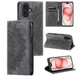 For iPhone 16 Totem Embossed Magnetic Leather Phone Case(Grey) - iPhone 16 Cases by PMC TechLife | Online Shopping South Africa | PMC TechLife | Buy Now Pay Later Mobicred