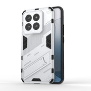 For Xiaomi 14 Pro 5G Punk Armor 2 in 1 PC + TPU Phone Case with Holder(White)