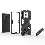 For Xiaomi 14 Pro 5G Punk Armor 2 in 1 PC + TPU Phone Case with Holder(Blue)