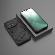 For Xiaomi 14 5G Punk Armor 2 in 1 PC + TPU Phone Case with Holder(Black)