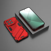 For Xiaomi 14 5G Punk Armor 2 in 1 PC + TPU Phone Case with Holder(Red)