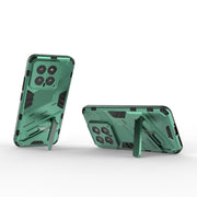 For Xiaomi 14 5G Punk Armor 2 in 1 PC + TPU Phone Case with Holder(Green)