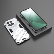 For Xiaomi 14 5G Punk Armor 2 in 1 PC + TPU Phone Case with Holder(White)