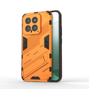 For Xiaomi 14 5G Punk Armor 2 in 1 PC + TPU Phone Case with Holder(Orange)