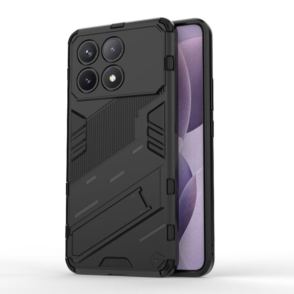 For Xiaomi Redmi K70 5G Punk Armor 2 in 1 PC + TPU Phone Case with Holder(Black)