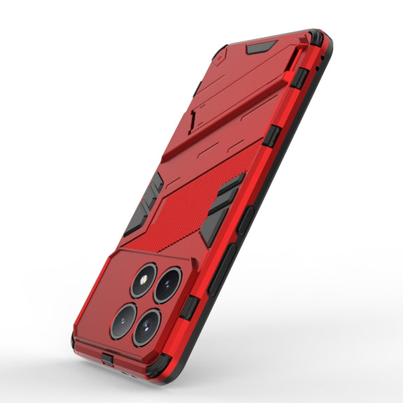 For Xiaomi Redmi K70 5G Punk Armor 2 in 1 PC + TPU Phone Case with Holder(Red)