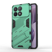 For Xiaomi Redmi K70 5G Punk Armor 2 in 1 PC + TPU Phone Case with Holder(Green)