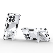 For Xiaomi Redmi K70 5G Punk Armor 2 in 1 PC + TPU Phone Case with Holder(White)