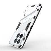For Xiaomi Redmi K70 5G Punk Armor 2 in 1 PC + TPU Phone Case with Holder(White)