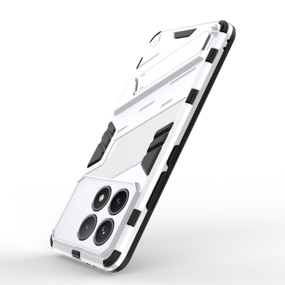 For Xiaomi Redmi K70 5G Punk Armor 2 in 1 PC + TPU Phone Case with Holder(White)