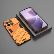 For Xiaomi Redmi K70 5G Punk Armor 2 in 1 PC + TPU Phone Case with Holder(Orange)