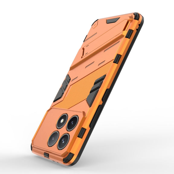 For Xiaomi Redmi K70 5G Punk Armor 2 in 1 PC + TPU Phone Case with Holder(Orange)