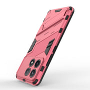 For Xiaomi Redmi K70 5G Punk Armor 2 in 1 PC + TPU Phone Case with Holder(Light Red)