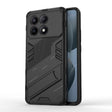 For Xiaomi Redmi K70E 5G Punk Armor 2 in 1 PC + TPU Phone Case with Holder(Black) - K70E Cases by PMC TechLife | Online Shopping South Africa | PMC TechLife | Buy Now Pay Later Mobicred