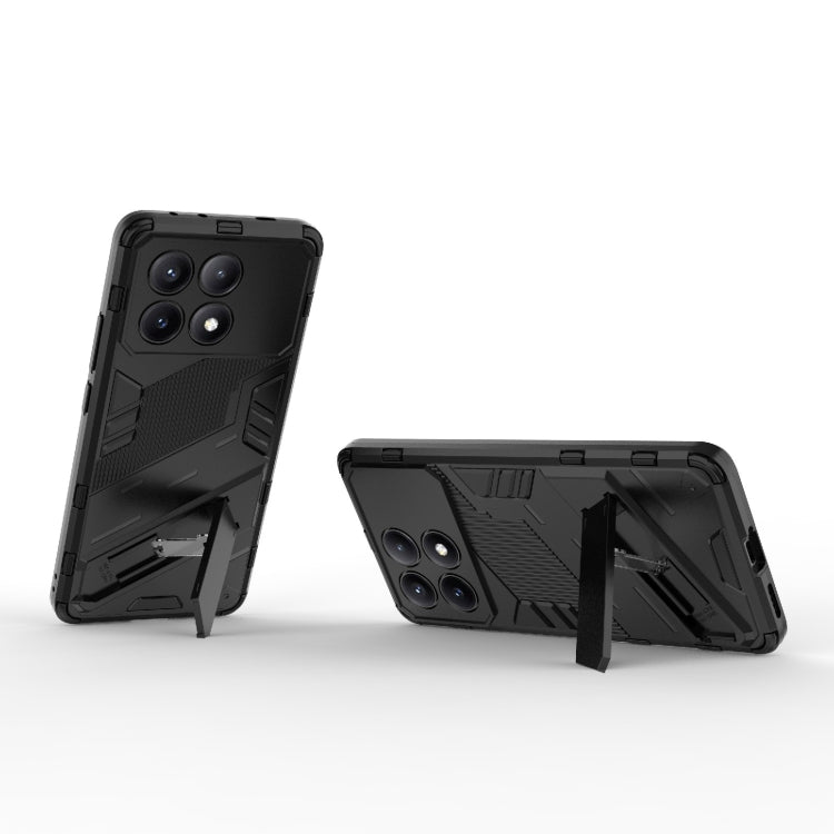 For Xiaomi Redmi K70E 5G Punk Armor 2 in 1 PC + TPU Phone Case with Holder(Black)