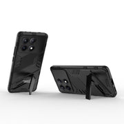 For Xiaomi Redmi K70E 5G Punk Armor 2 in 1 PC + TPU Phone Case with Holder(Black)