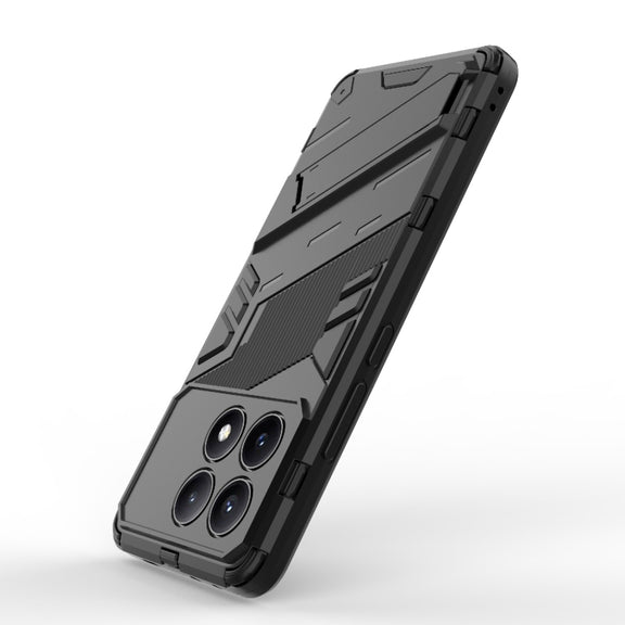 For Xiaomi Redmi K70E 5G Punk Armor 2 in 1 PC + TPU Phone Case with Holder(Black)