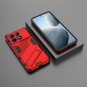 For Xiaomi Redmi K70E 5G Punk Armor 2 in 1 PC + TPU Phone Case with Holder(Red)