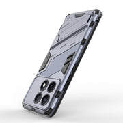 For Xiaomi Redmi K70E 5G Punk Armor 2 in 1 PC + TPU Phone Case with Holder(Grey)