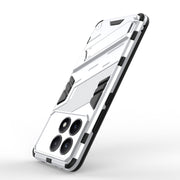For Xiaomi Redmi K70E 5G Punk Armor 2 in 1 PC + TPU Phone Case with Holder(White)