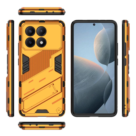 For Xiaomi Redmi K70E 5G Punk Armor 2 in 1 PC + TPU Phone Case with Holder(Orange)